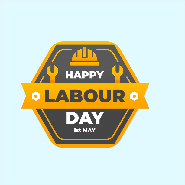 劳动节标签插图图片下载