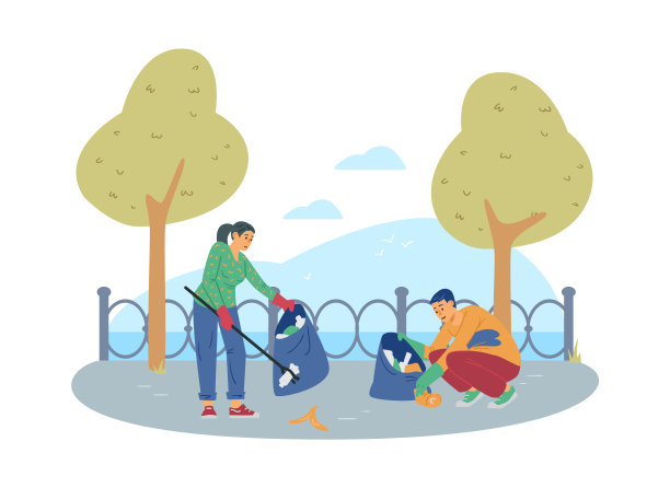 保护生态环境免受垃圾污染的理念。图片下载