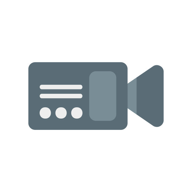 关于多媒体的平面风格的摄像机视频图标图片下载