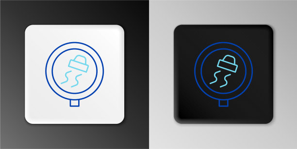 线滑路交通警示图标孤立图片下载