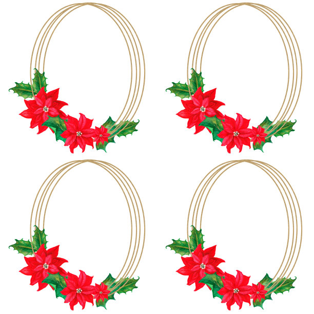 水彩节日无缝图案花环树枝红花。树的球果。水彩无缝模式，纸水彩手绘植物图案的设计，打印或背景。图片下载