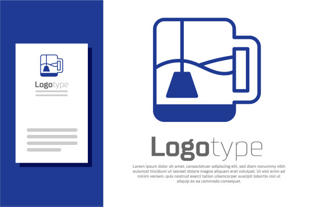 蓝色茶杯茶与茶包图标隔离上图片下载