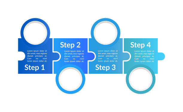 蓝色广告矢量信息图模板图片下载