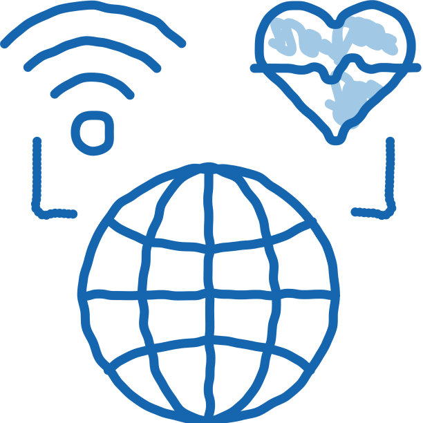 互联网远程医疗咨询涂鸦图标图片下载