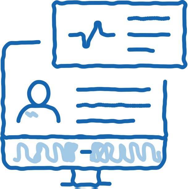 心脏分析互联网诊断涂鸦图标图片下载