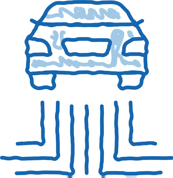 汽车电子技术涂鸦图标手绘图片下载