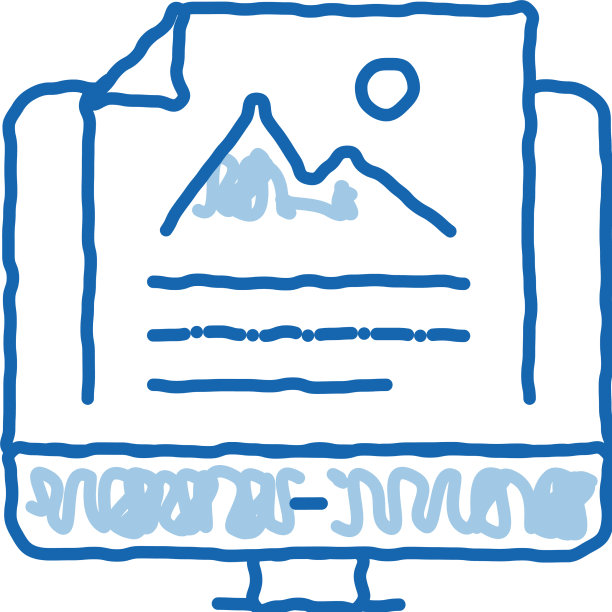 电脑文件图片特征涂鸦图标图片下载
