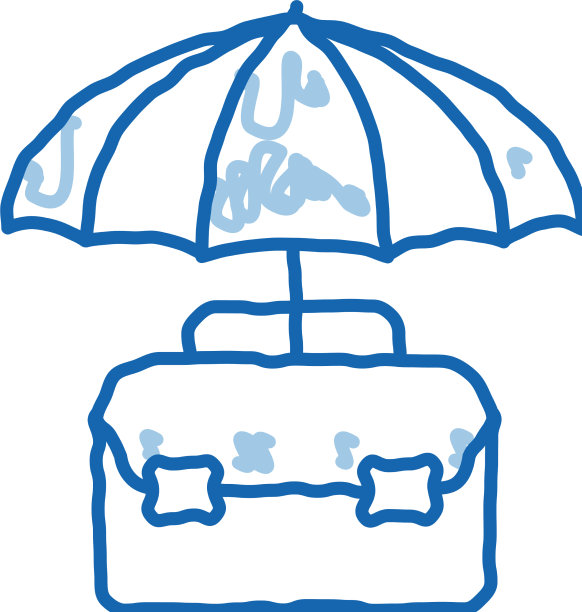 商业案例保护用伞涂鸦图标图片下载