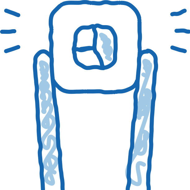 寿司卷手持棍棒涂鸦图标手绘图片下载