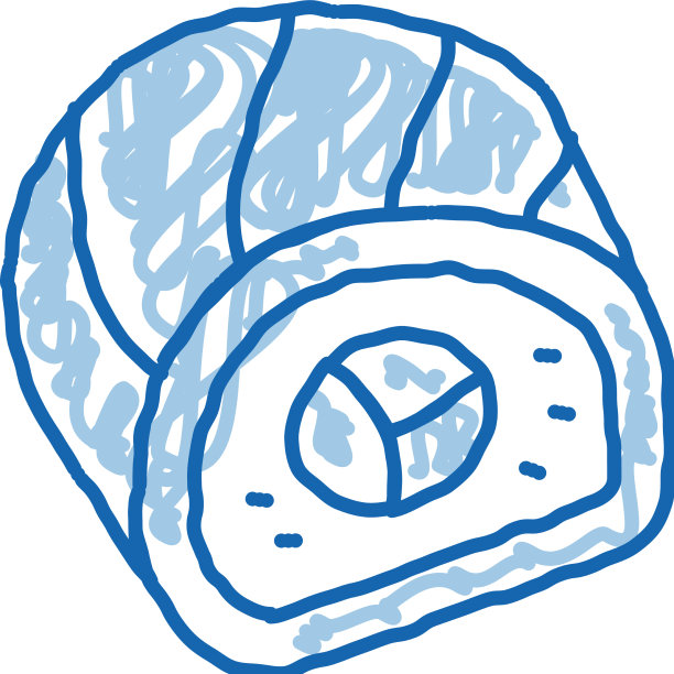 寿司卷日本料理图标轮廓图片下载