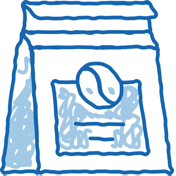 咖啡包装涂鸦图标手绘图片下载