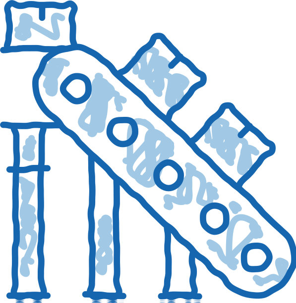 制造输送带涂鸦图标手绘图片下载