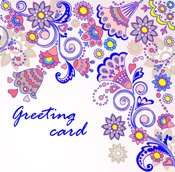 老式鲜花贺卡图片下载