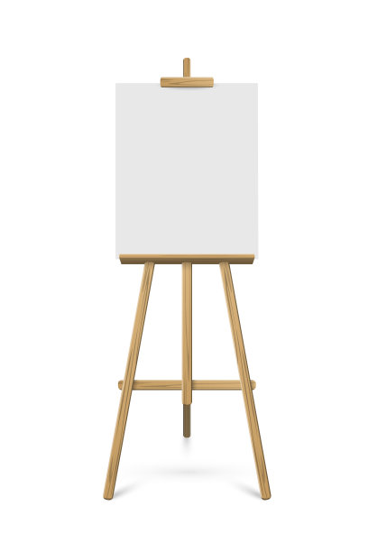 画架与白色垂直纸页图片下载