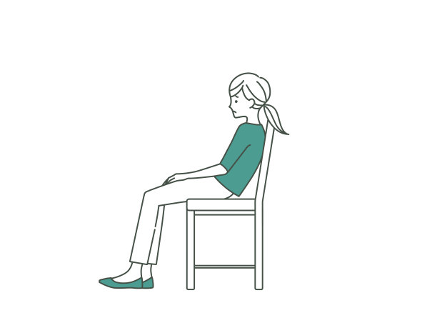 女人坐在椅子上姿势不佳图片下载