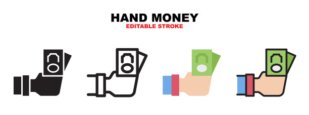 手钱图标设置不同的风格图片下载