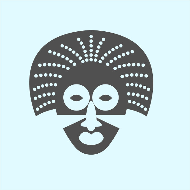 非洲图标平面设计插图图片下载