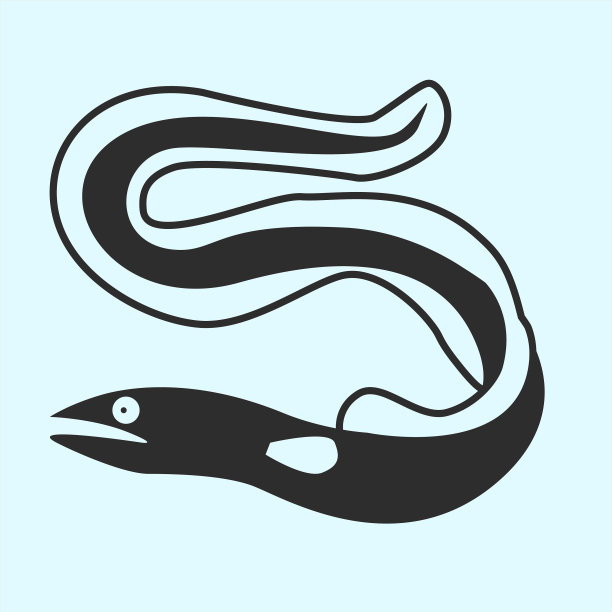 海鲜黑色平面设计图标插图图片下载