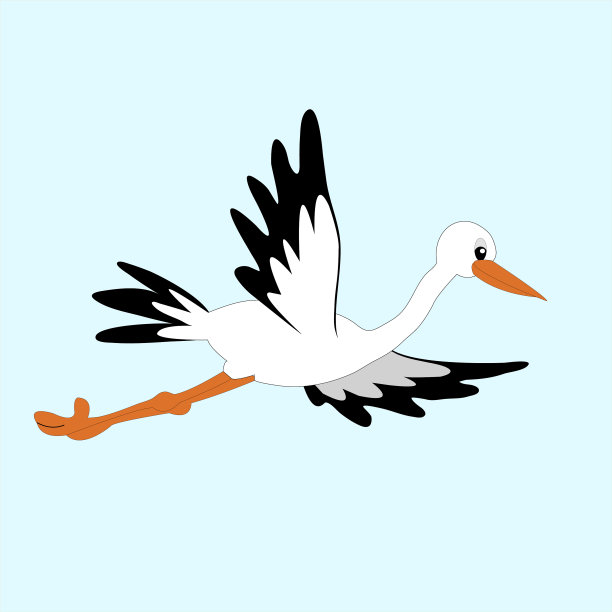 卡通鸟为标志插图图片下载