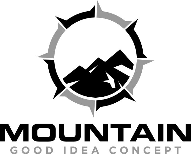 山指南针标志图标设计图片下载