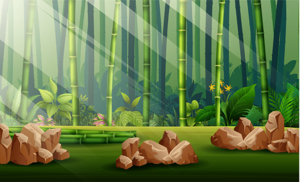 背景场景与竹林图片下载
