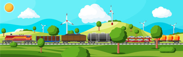 铁路货运自然景观图片下载