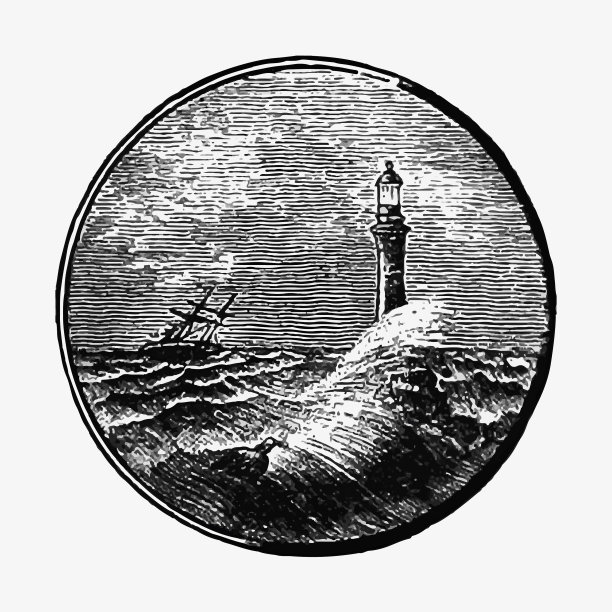 暴风雨的海景画图片下载