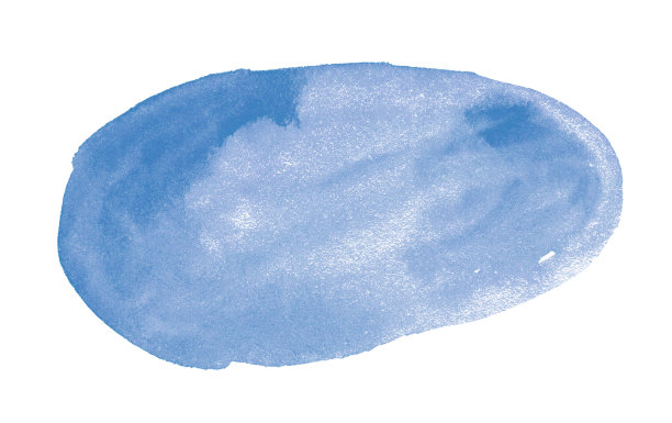 手工插图的淡蓝色水彩孤立在白色的背景图片下载