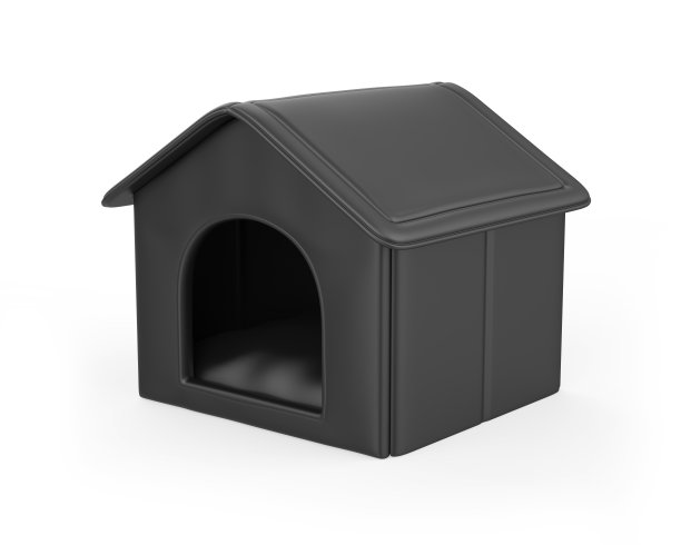 便携式犬舍泡沫动物小屋空白模板。图片下载