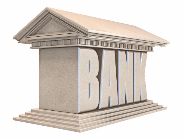 银行大楼侧面视图3D图片下载