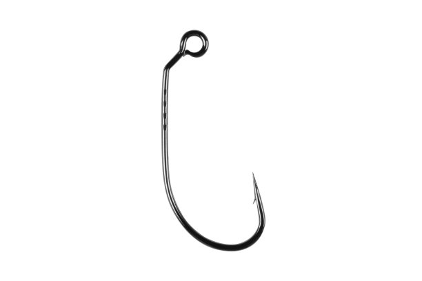 在白色背景上孤立的鱼钩。把鱼钩收起来。渔具。微距拍摄不锈钢鱼钩图片下载