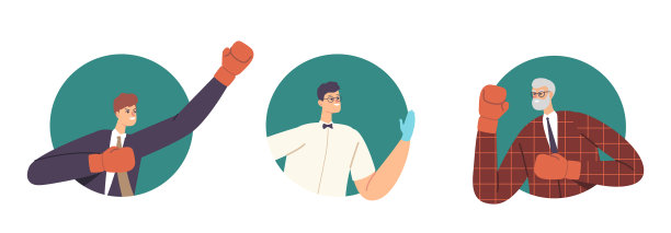 设裁判和争吵的商人打架图片下载