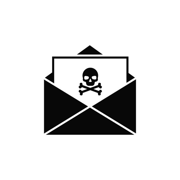 发垃圾邮件给一个带骷髅头的信封图片下载