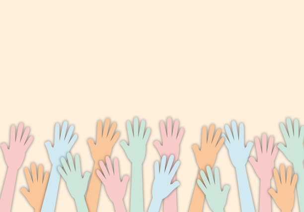 橙色背景，团队团结的概念。图片下载