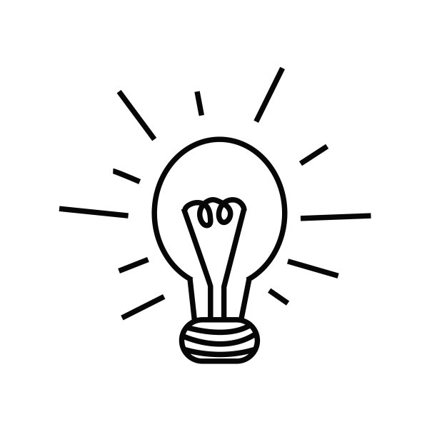 灯泡图标。科学。好主意。矢量图图片下载