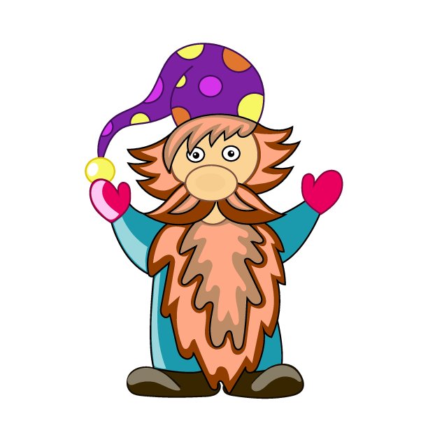 帽子矢量插图中的矮人图片下载