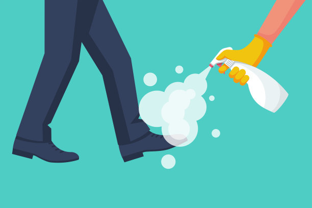 消毒鞋。预防2019冠状病毒病图片下载