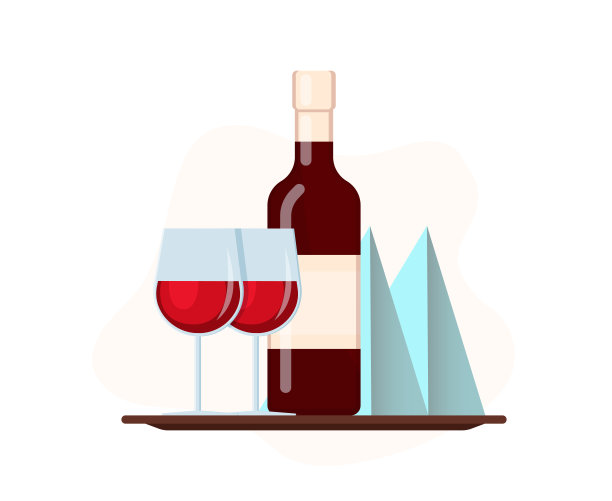 酒杯放在托盘上图片下载