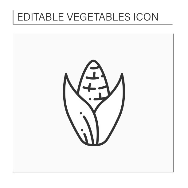 甜玉米线性图标图片下载