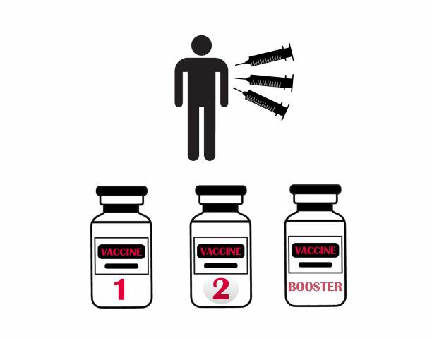 插图说明新冠病毒疫苗加强注射，以获得更多抗体对抗冠状病毒。图片下载