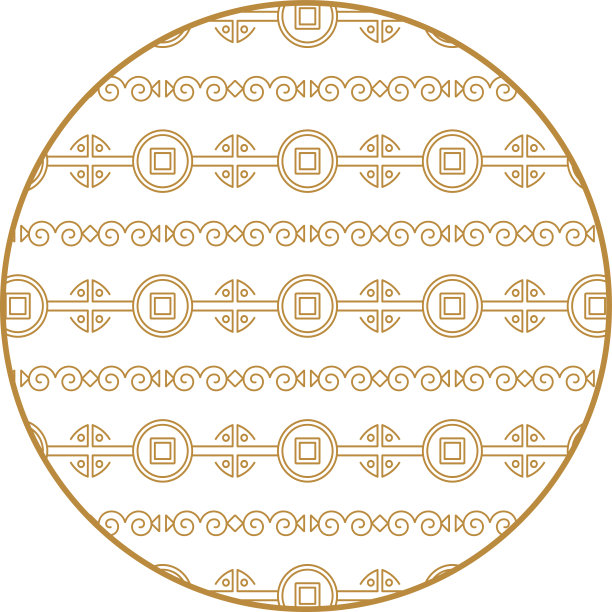 中国装饰元素。有图案的框架、边框或瓦片。图片下载