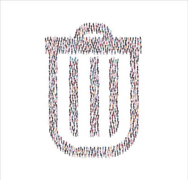 人们和企业团体以垃圾的形式象征图片下载