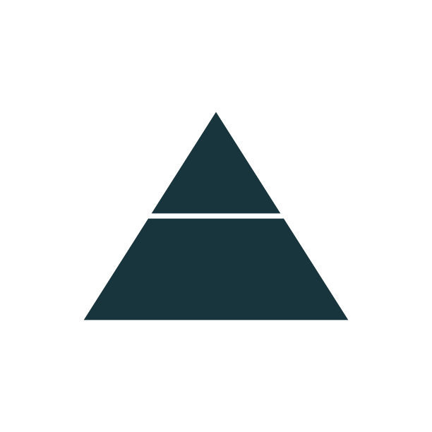 金字塔信息图表模板与2个图表。经营理念。图片下载