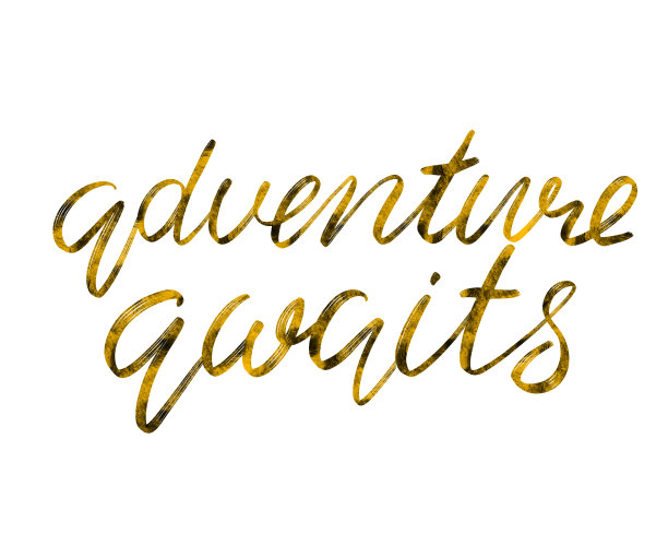 冒险等待着白底金字短语图片下载