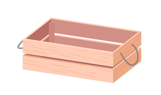 空木盒与麻绳处理木箱图片下载