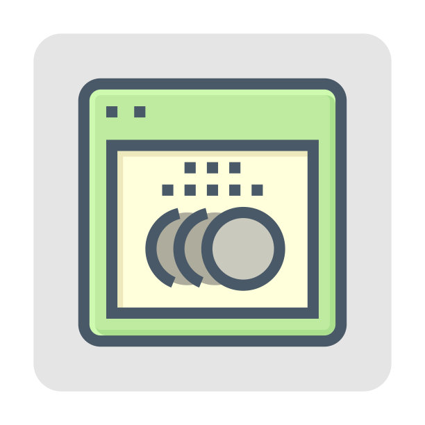 洗碗机矢量图标设计。48x48像素完美和可编辑的笔触。图片下载