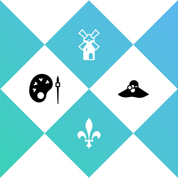 把画笔和调色板放在一起图片下载