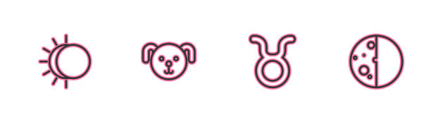 日落线日食太阳金牛座生肖狗图片下载