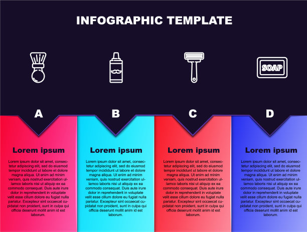 设置线条剃须刷凝胶泡沫剃须刀和条图片下载