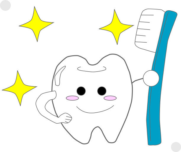 被牙刷刷得发亮的牙齿图片下载